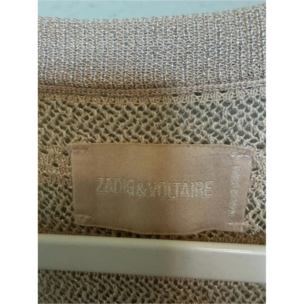 New Zadig & Voltaire Beige Crochet Knit Dress or Cover up
